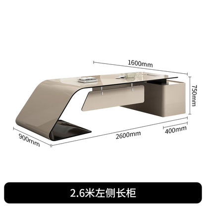 Luxury Home Office Desk Computer Gaming Shelves Folding Large Office Desk Executive Reception Mesas Escritorio Trendy Furniture