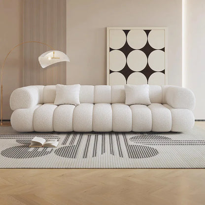 Italian Modern Style Luxury Apartment Hotel Living Room Furniture Sofa Set 3 Seater Sofa White Velvet Modern Sofa Couch