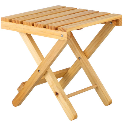 Folding Wooden Small Table Portable Outdoor Wine Table Stable Legs Simple Beautiful Design for Picnic Garden Party Serving Desk
