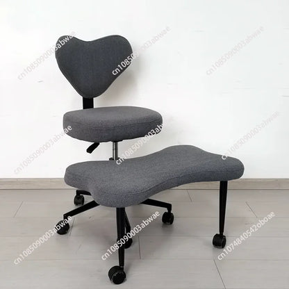 Cross Leg Chair - Meditation Chair with Wheels, ADHD Chair, Height Adjustable Seat, Adjustable Footstool