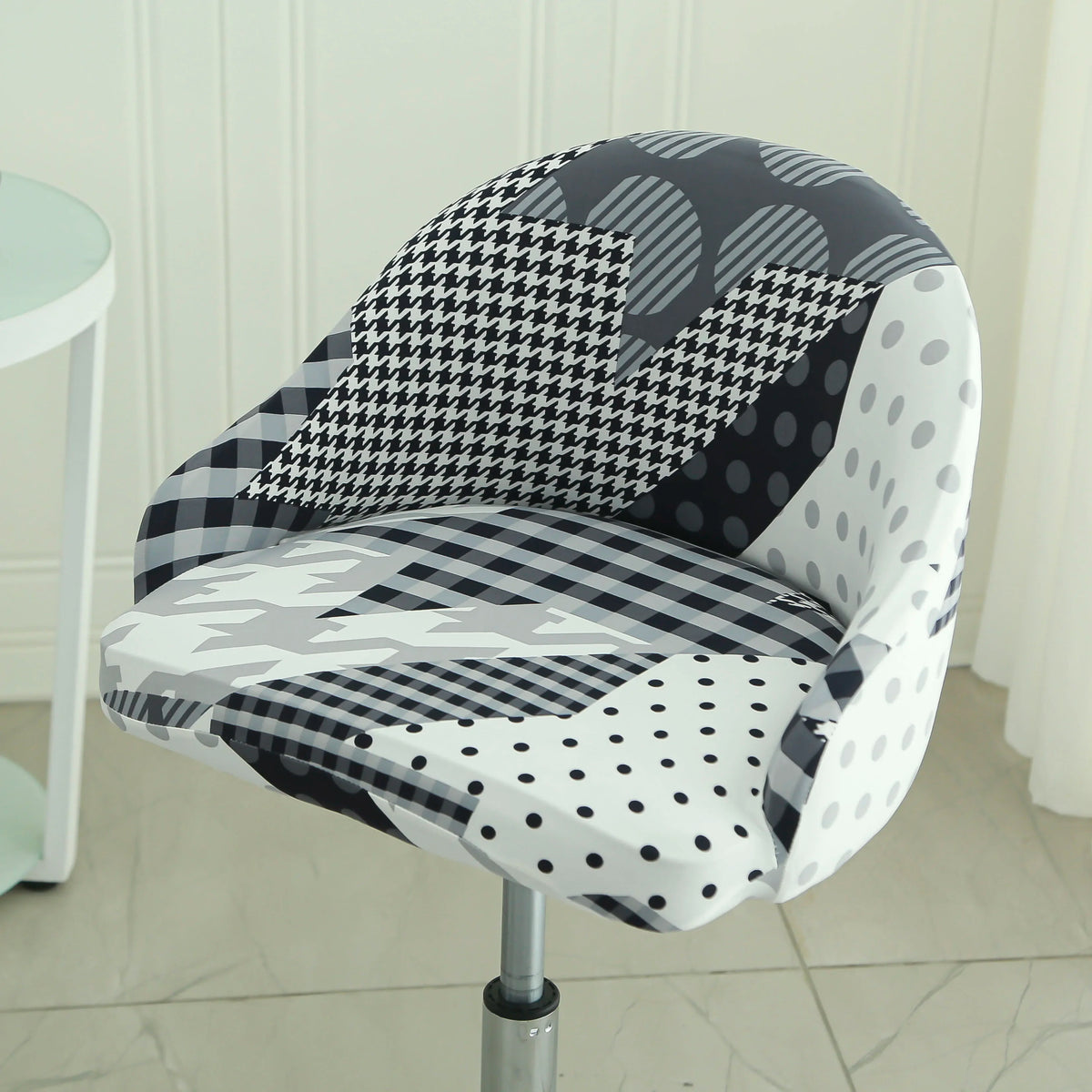 1PC Semi-Circular Universal Wear-Resistant Chair Cover Chair Cover Dust-proof Elastic Restaurant Hotel Dining Chair Cover 의자 커버