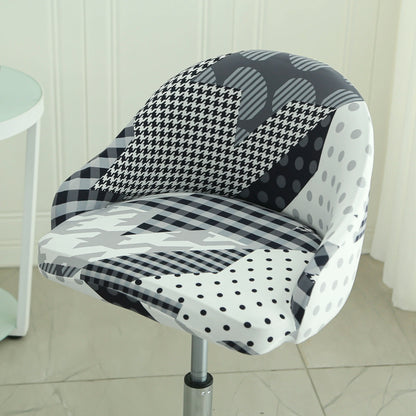 1PC Semi-Circular Universal Wear-Resistant Chair Cover Chair Cover Dust-proof Elastic Restaurant Hotel Dining Chair Cover 의자 커버