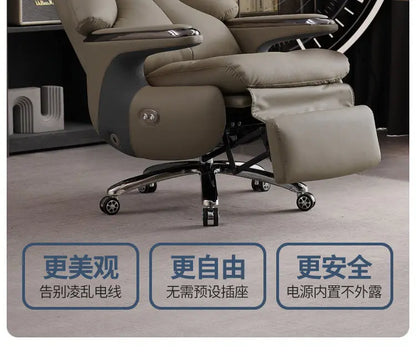 Smart Electric Executive Office Chair with Ventilation - Reclining Massage CEO Chair for Home Professional Use Furniture JT40