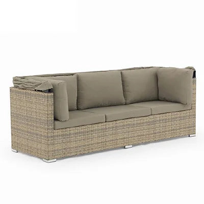 Customizable outdoor sofa waterproof sunscreen garden courtyard rattan chair open-air balcony outdoor rattan sofa coffee table c