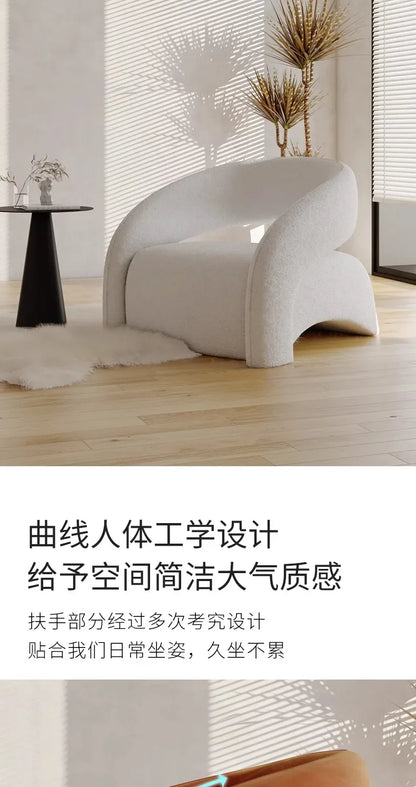 Nordic design single sofa modern minimalist light luxury living room balcony leisure tiger chair  FT
