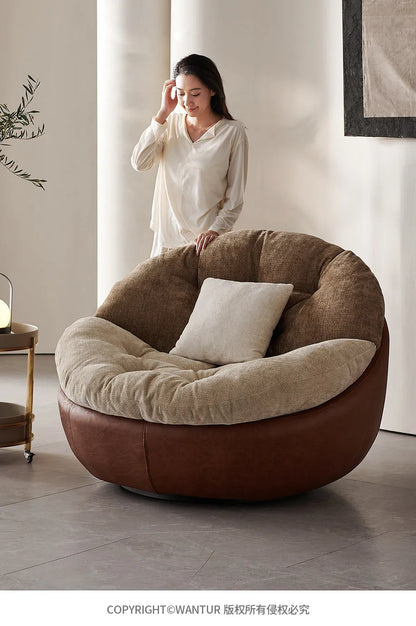 Italian light luxury patent designer lazy lounge sofa chair, Nordic modern simple style living room balcony lounge chair