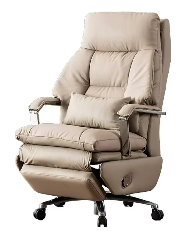 Modern Ergonomic Electric Leather Office Chair with Massage & Multifunctional Luxury Large Class Computer Chair