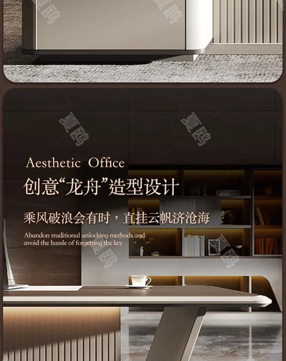 High Quality Light LuxuryOffice Desk Boss L Shaped Work Manager Computer Desks Executive Shelf Escritorio Oficina Furniture
