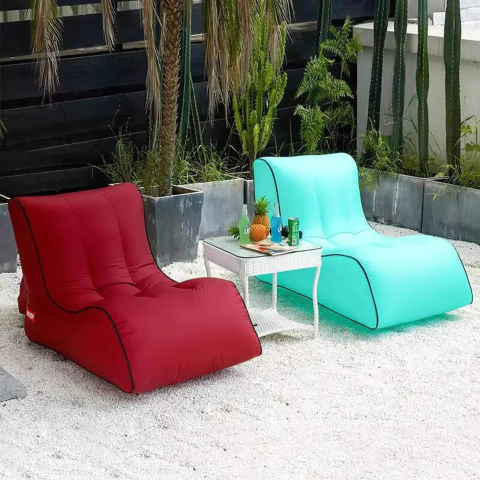Inflatable Sofa Beach Camping Hiking Picnics Music Festivals-easy Inflation Air Chair Lounger Fabric Foldable Backyard Use