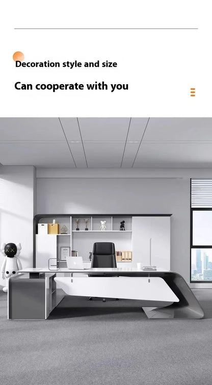 Luxury Long Office Desk Modern Design Storage Multifunctional Office Desk Display Minimalist Mesas Escritorio Trendy Furniture