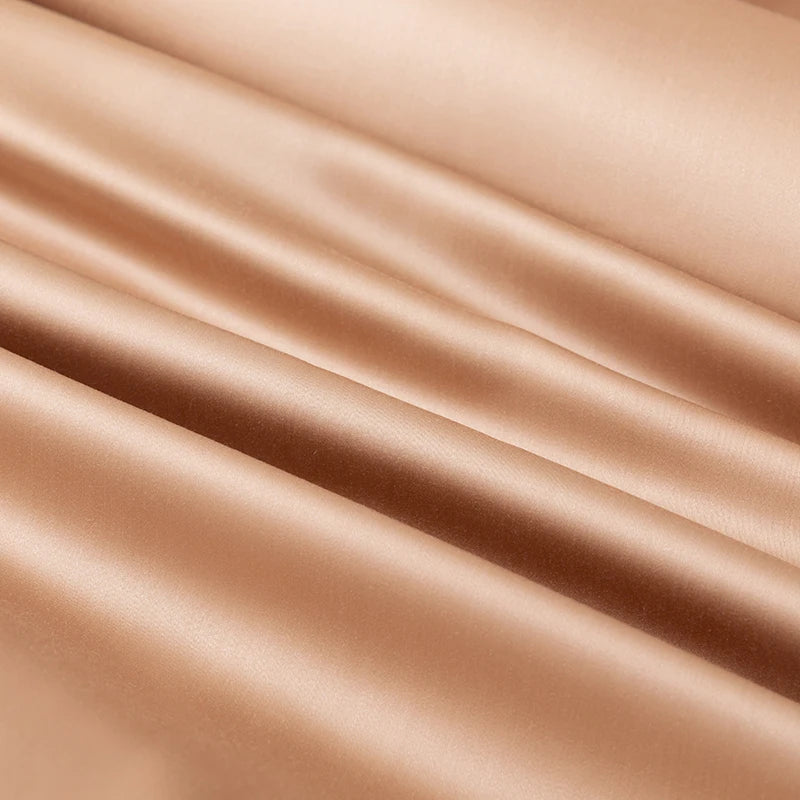 100% Mulberry Silk Bedding Set Solid Color Natural Silk Duvet Cover Set Twin King Queen Size Bed 3pcs/4pcs/5pcs Bed Sheet Set