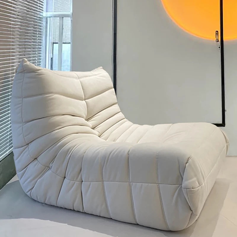 Single Seat Foam Armless Couch Chair Lazy Floor Sofa Fireside Bean Bag Chair Sofa Lounger for Living Room Bedroom Fireside Chair