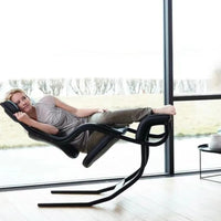 Lazy rocking chair balcony leisure chair household living room solid wood recliner