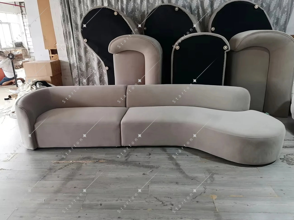 White Modern Couch Living Room 3 Seater Relax Sofas Furniture Modernos Boucle Living Room Luxury Modular Curved Sofa for Home