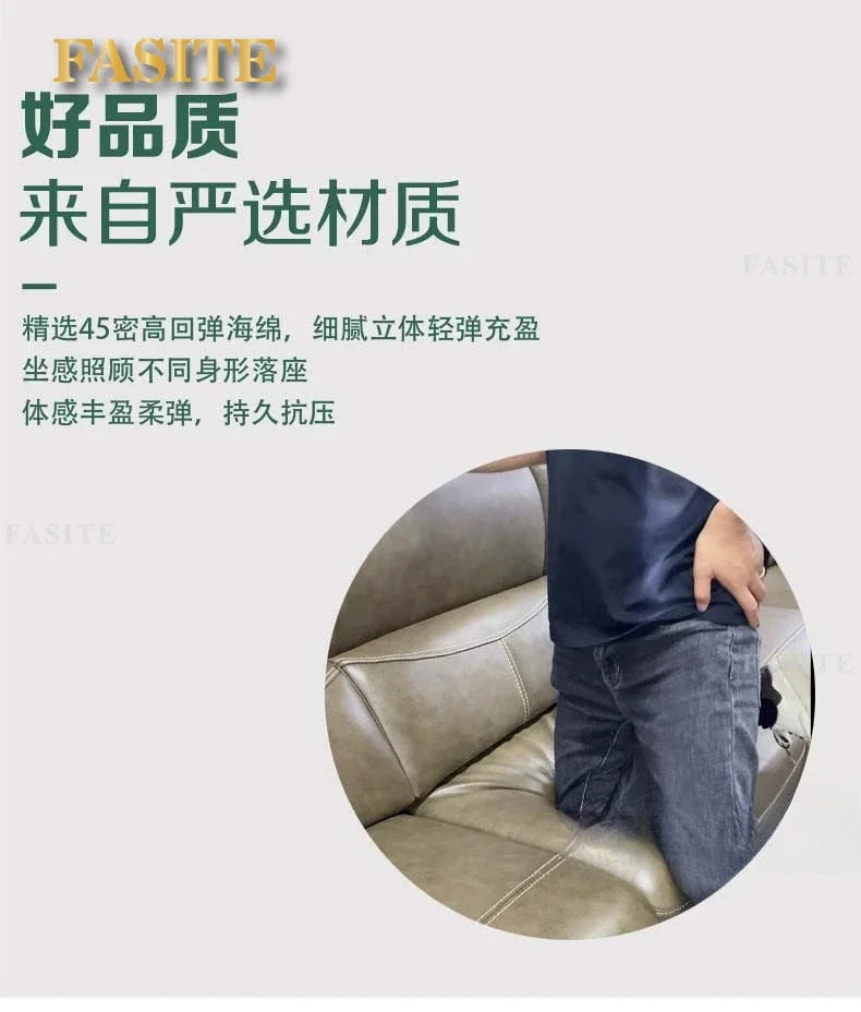 leather sofa modern simple living room combination small apartment Nordic first-layer cowhide princess corner furniture