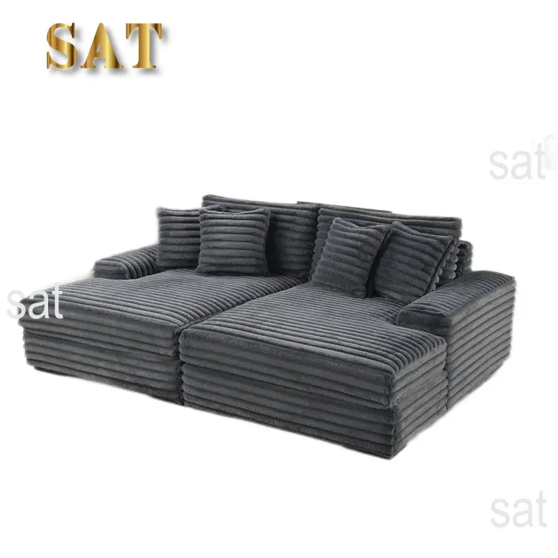-Kingsoft 2025 Modern Compression Sofa Bed Box Popular Corduroy Design Apartment Loft Living Room Manufacturing