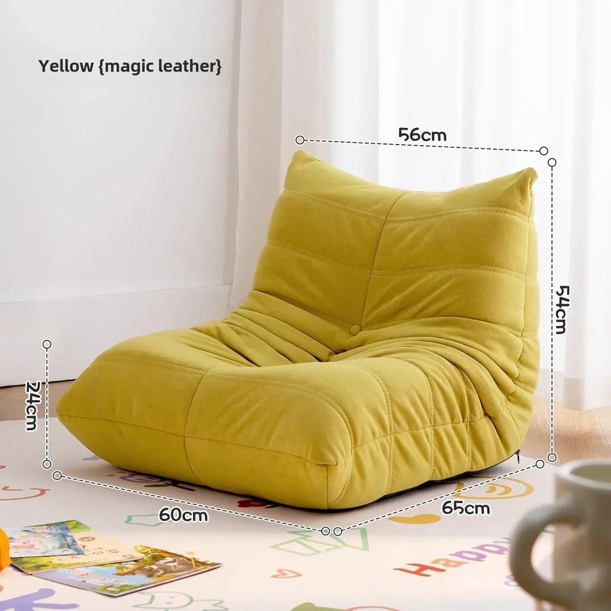 Single Sofa Caterpillar Sofa Balcony Leisure Bedroom Living Room Lie Down or Sleep Lazy Sofa Single Deck Chair