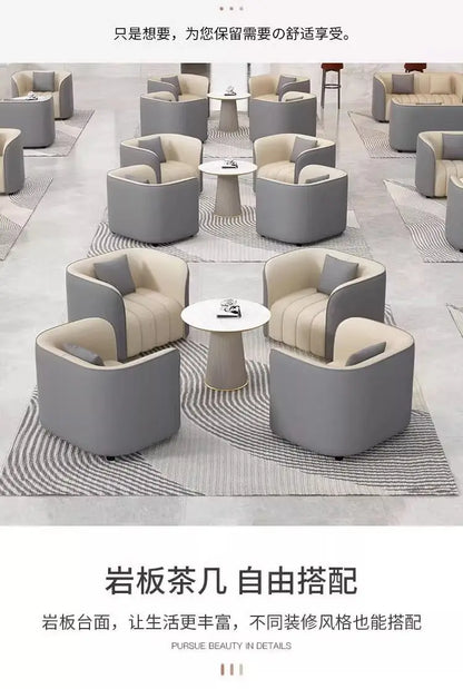 Custom. Hotel Lobby Luxury VIP Lounge Area Business Reception Sofa Sales Office Negotiation Sofa Set