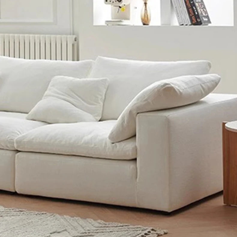 Compact Straight-Back Fabric Sofa Vacuum Compressed Cloud Feel L-Shaped Sofa for Living Rooms Sectional Foam Sofa Set Furniturep