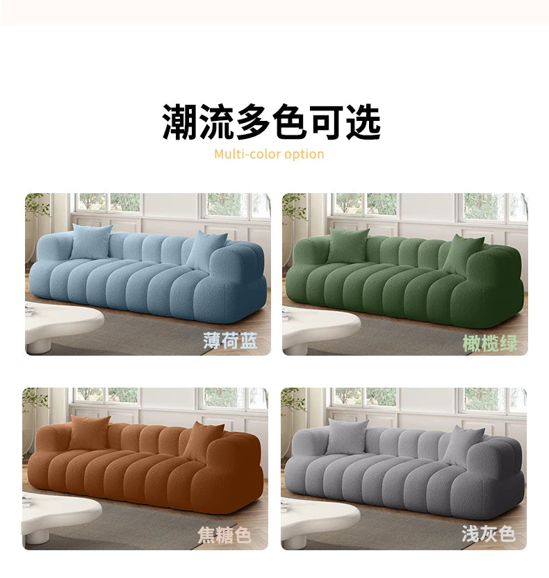 Soft Pillows Stylish European Modern Plush Reclining Sectional Sofa Comfortable Living Room Furniture Trendy Mueble Home Decor