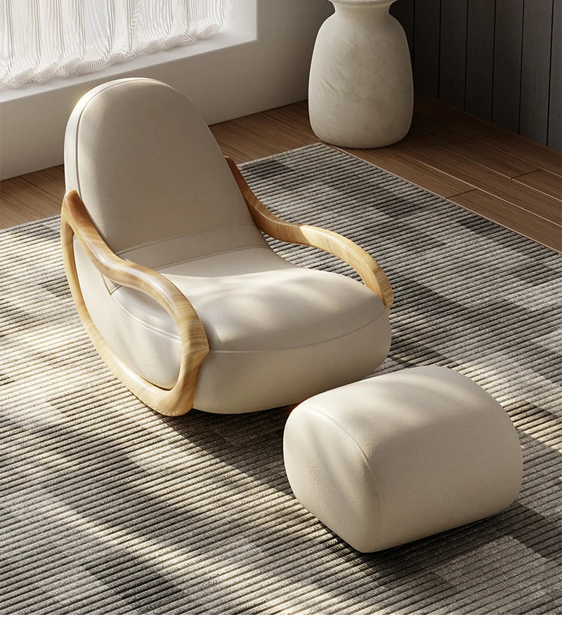 Relaxing Lounges Accent Chair Lazy Household Rocking Living Room Sofa Relax Armchairs Break Celebrity Creamy Balcony Furniture