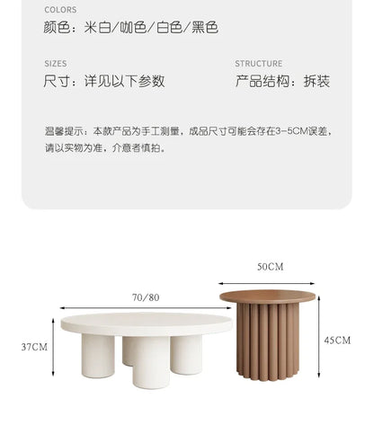 Table d'appoint minimaliste esthétique en bois blanc, ronde, petite Table basse Simple, Design moderne, meubles auxiliaires pour la maison