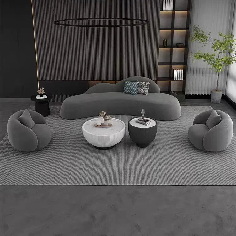 m Living Room Italy Sofa Set Customize Lambwool Leather Fabric Modular Sofa Set Modern Modern Leather Lounge Curved Sofa l