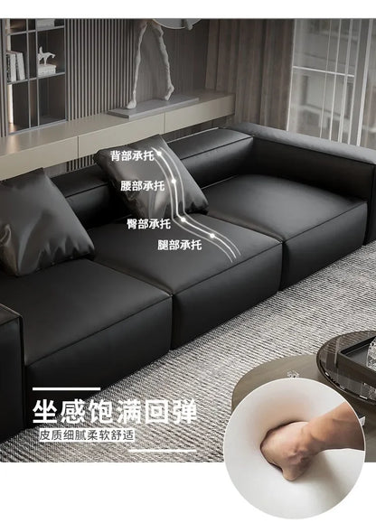 Nordic Minimalist Living Room Sofas Leather Sex Recliner Designer Lounge Sofas Garden Relaxing Designer Divano Salon Furniture