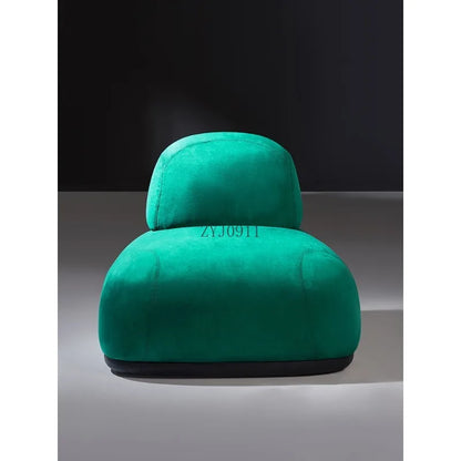 Italian minimalist light luxury suede single sofa chair living room furniture