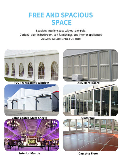 Customizable Aluminum Frame A‑Shape Tent Windproof Sun‑Shade Outdoor Shelter For Wedding Party Garden And Patio Activities