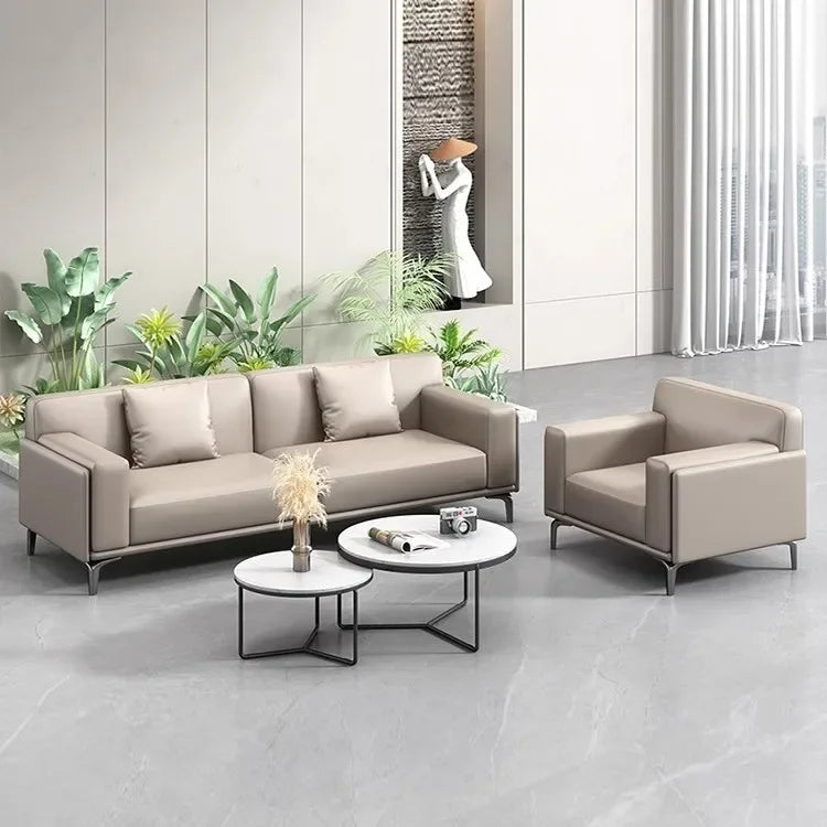 Office sofa, business reception meeting room, simple and modern office sofa, coffee table combination for rest