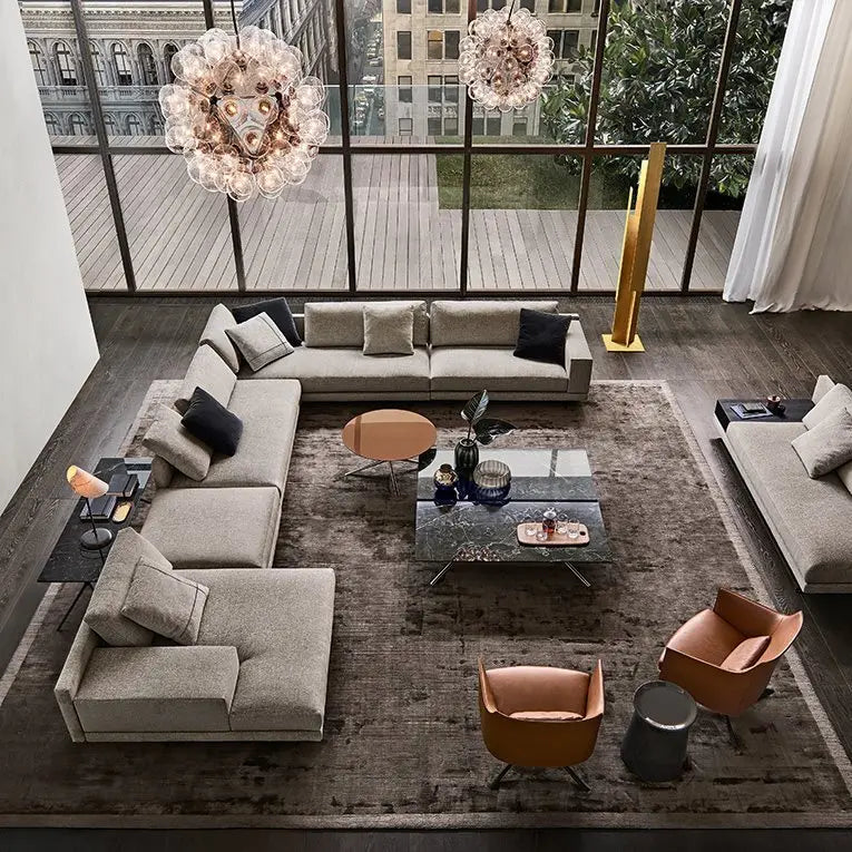 Modern Italian Designer Sofa Set Furniture Fabric U Shape Couch Living Room Sofas Sectional Living Room Furniture Sofa Set Salas
