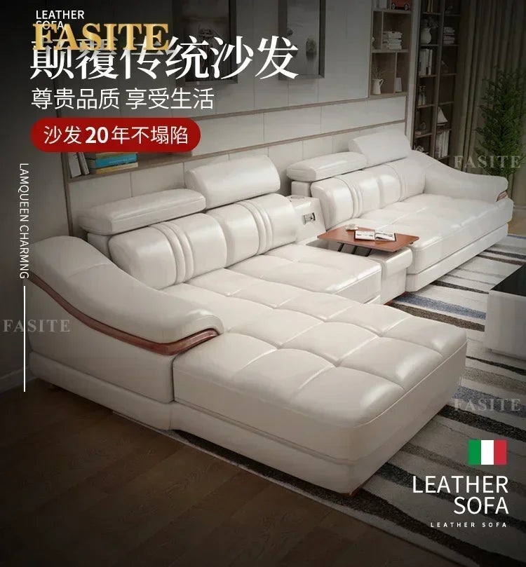 Premium Top Notch Long Lasting Genuine Leather Sofa Cowhide Top Layer, Large And Small Unit, Living
