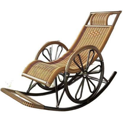 Rocking  Reclining Chair Adult Rattan Lunch Break Balcony Home Leisure Sleeping Living Room Elderly Free Chair