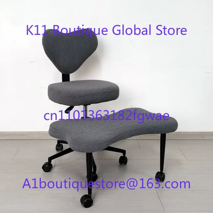 Cross Leg Chair - Meditation Chair with Wheels, ADHD Chair, Height Adjustable Seat, Adjustable Footstool