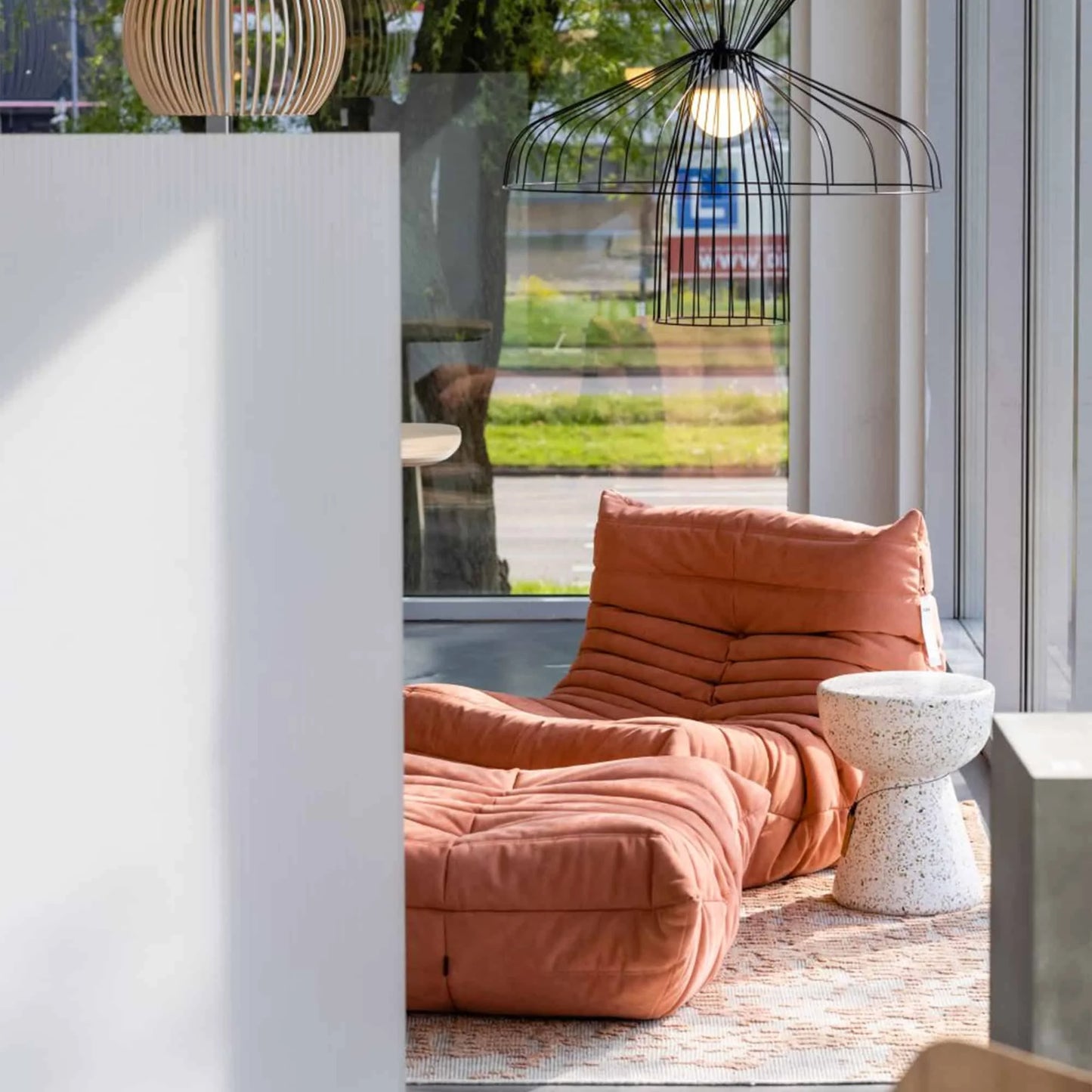 Caterpillar sofa togo modern living room balcony lounge lazy sofa available white lamb wool sofa