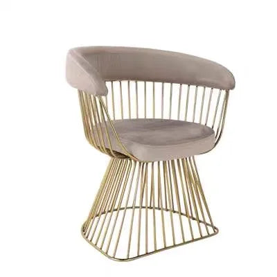 ForNordic Wrought Iron Home Single Chair Sofa Dining Chair pink Lounge Chair Can Be Customized Colors