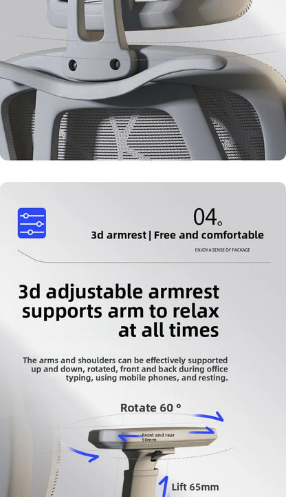 Ergonomic chair Home computer chair Comfortable sedentary office chair Back seat Study desk E-sports study chair