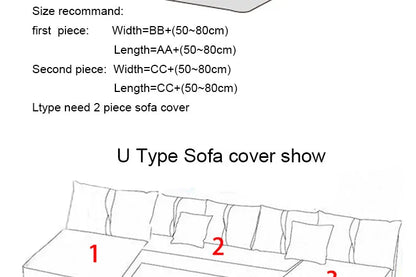 1 Piece Set Plant Stretchable Sofa Cover Non-slip Full Cover Dust Cover Bedroom Living Room Home Decoration 2/3/4 People