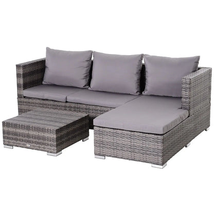 Promotional  Modern Design Patio PE Rattan Garden Furniture Garden Furniture Outdoor 3pc Rattan Wicker Sofa Corner Sofa Set