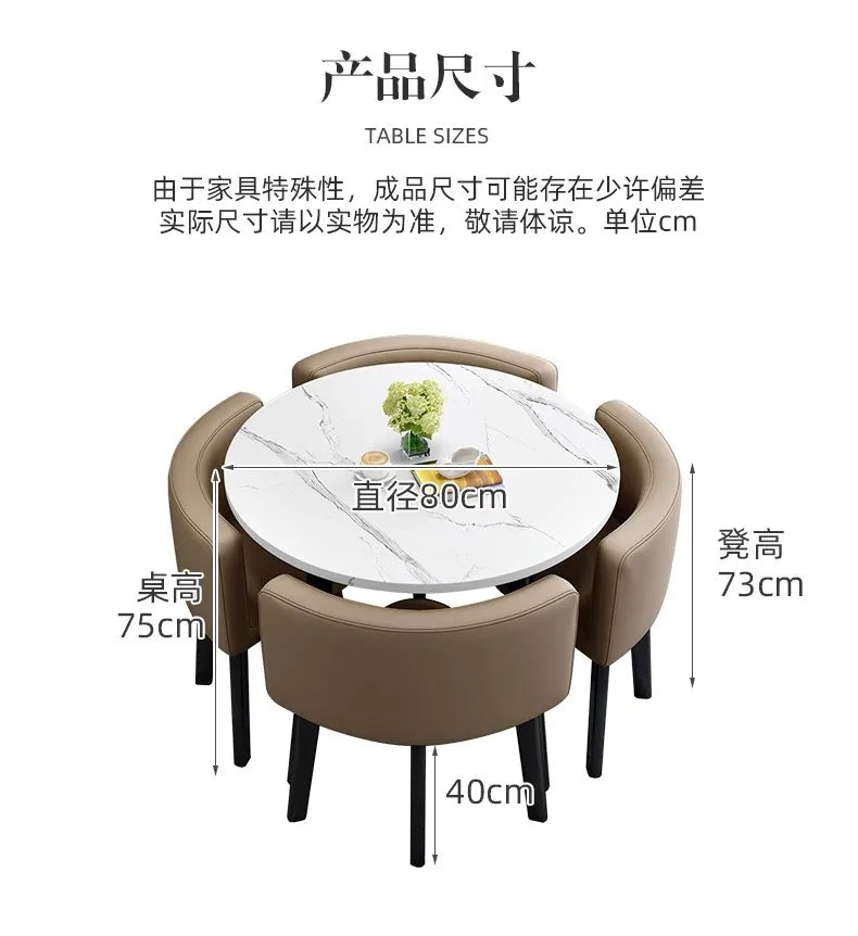 Simple square negotiation table and chair combination store, shop