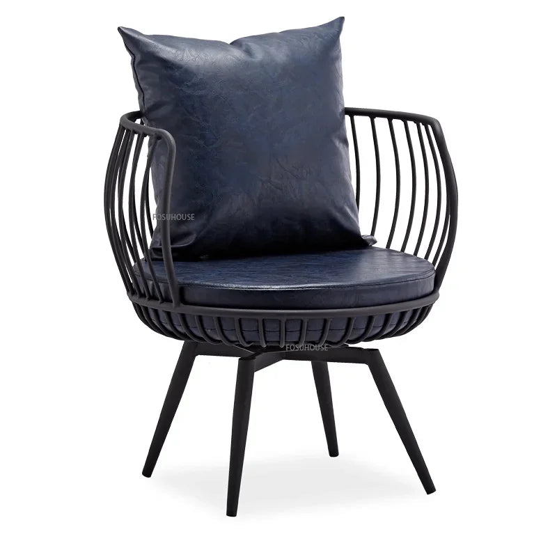 Living Room Furniture Bedroom Light Luxury Minimalist Single Sofa Chair Lounge Chair Nordic Wrought Iron Living Room Chairs