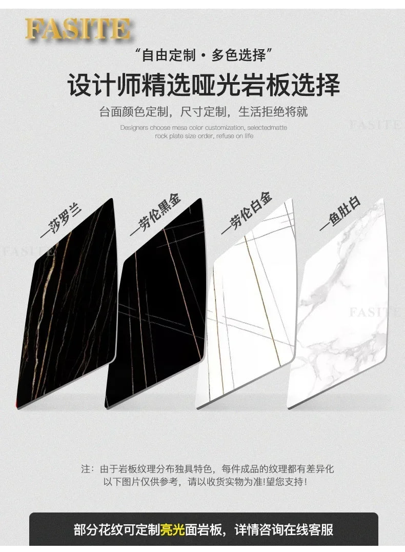 Commercial Rock Board Light Luxury And Simple Modern Small Unit Living Room Glass Coffee Table Table