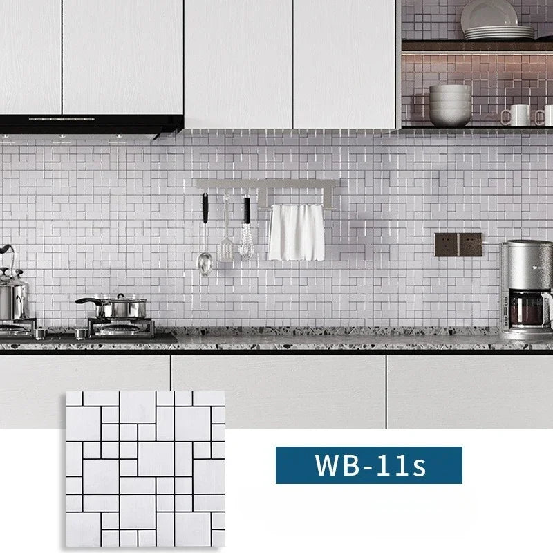 Self-adhesive Metal Mosaic Tiles Aluminum Composite Backsplash Gold Windmill Mosaic Glass Self-adhesive Kitchen Wall Decoration.