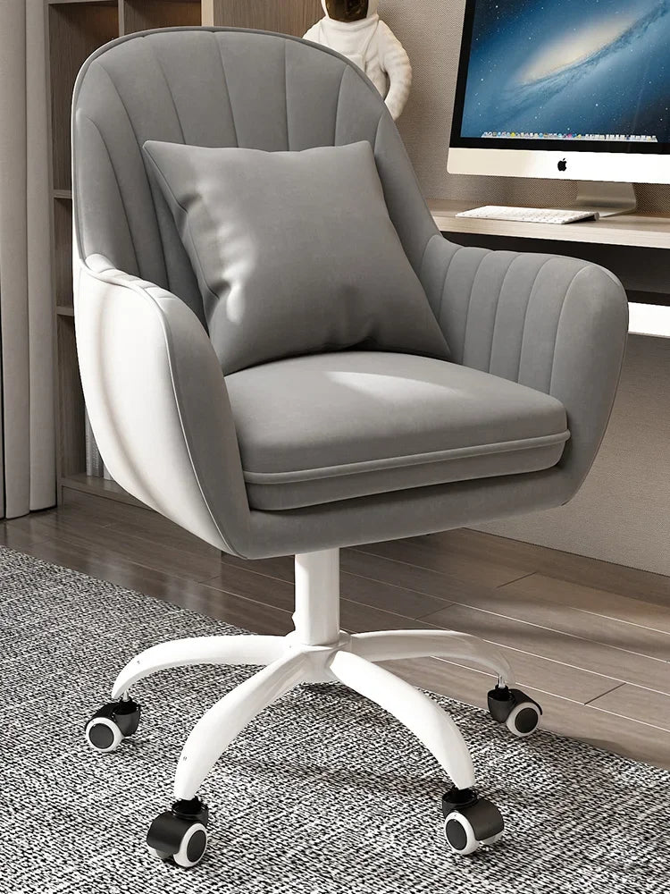 Cute Desk Chair For Girls Pink Ergonomic Computer Swivel Chair Adjustable Height Plush Padded Study Chair Bedroom Dorm Office