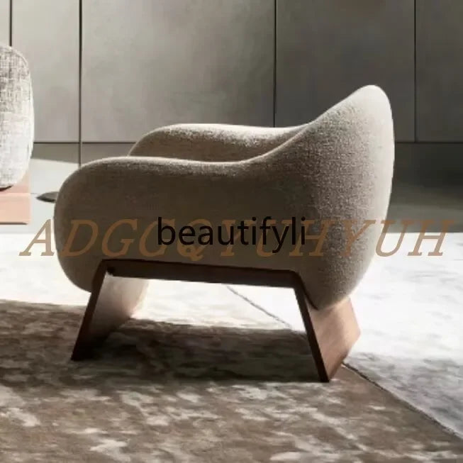 LXMedieval new single sofa chair designer living room hotel solid wood art leisure chairSSS