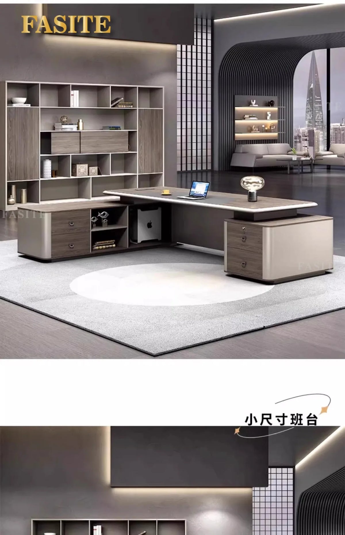 Boss table, desk, simple modern class desk, office table and chair combination