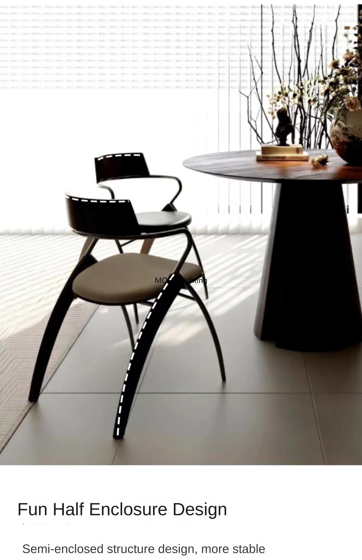 Antique Danish Designer Dining Chair Retro Simple Household Solid Wood Backrest Armchair Net Red Coffee Shop Leisure Chair