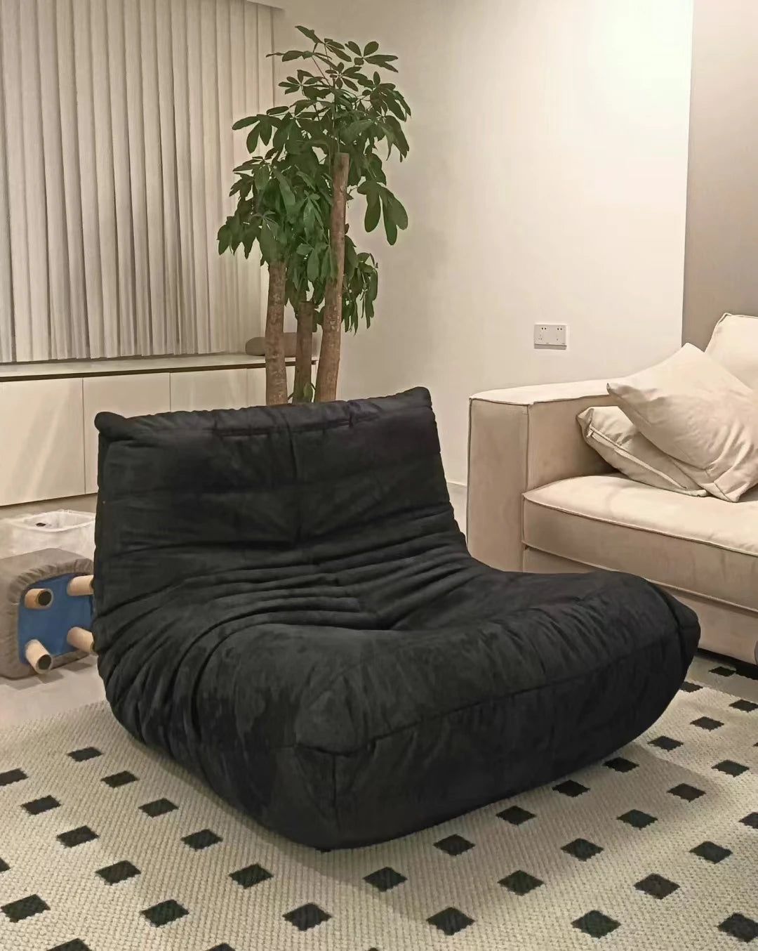 Caterpillar sofa togo modern living room balcony lounge lazy sofa available white lamb wool sofa