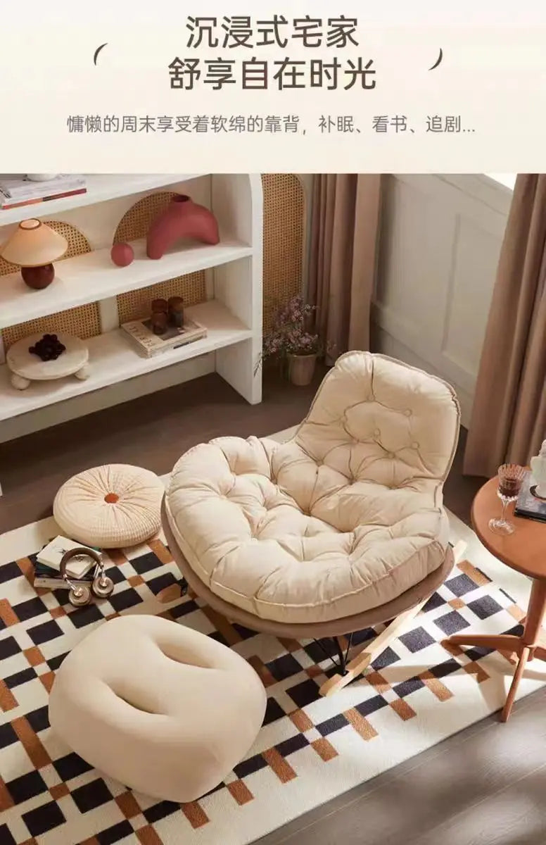 Thickened Penguin Rocking Chair Balcony Sofa Home Bedroom Leisure Chair Wide